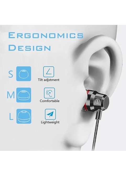 3 Pack In-Ear Headphones Wired