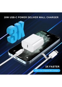 2 Pack PD 20W USB C Wall Charger Block