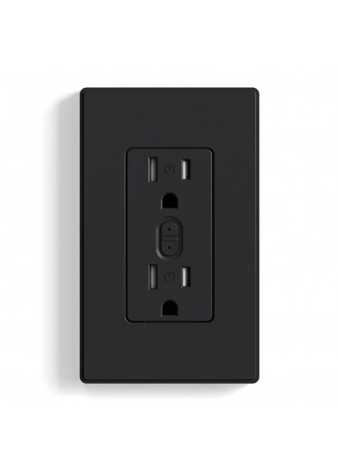 Smart Wall socket, 2.4GHz Wi-Fi smart socket compatible,1 Pack（black）